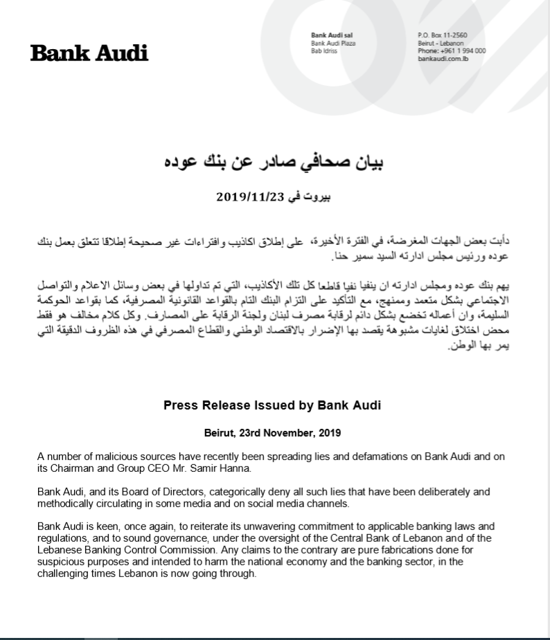 Bank Audi Group Board Of Directors And Group Executive Committee